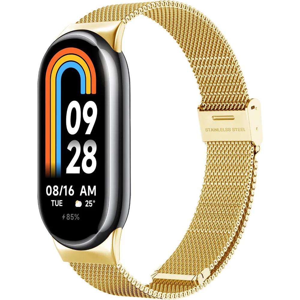 Cinturino Techsuit W022 per Xiaomi Smart Band 9 / 8, 15mm, Dorato - immagine 1
