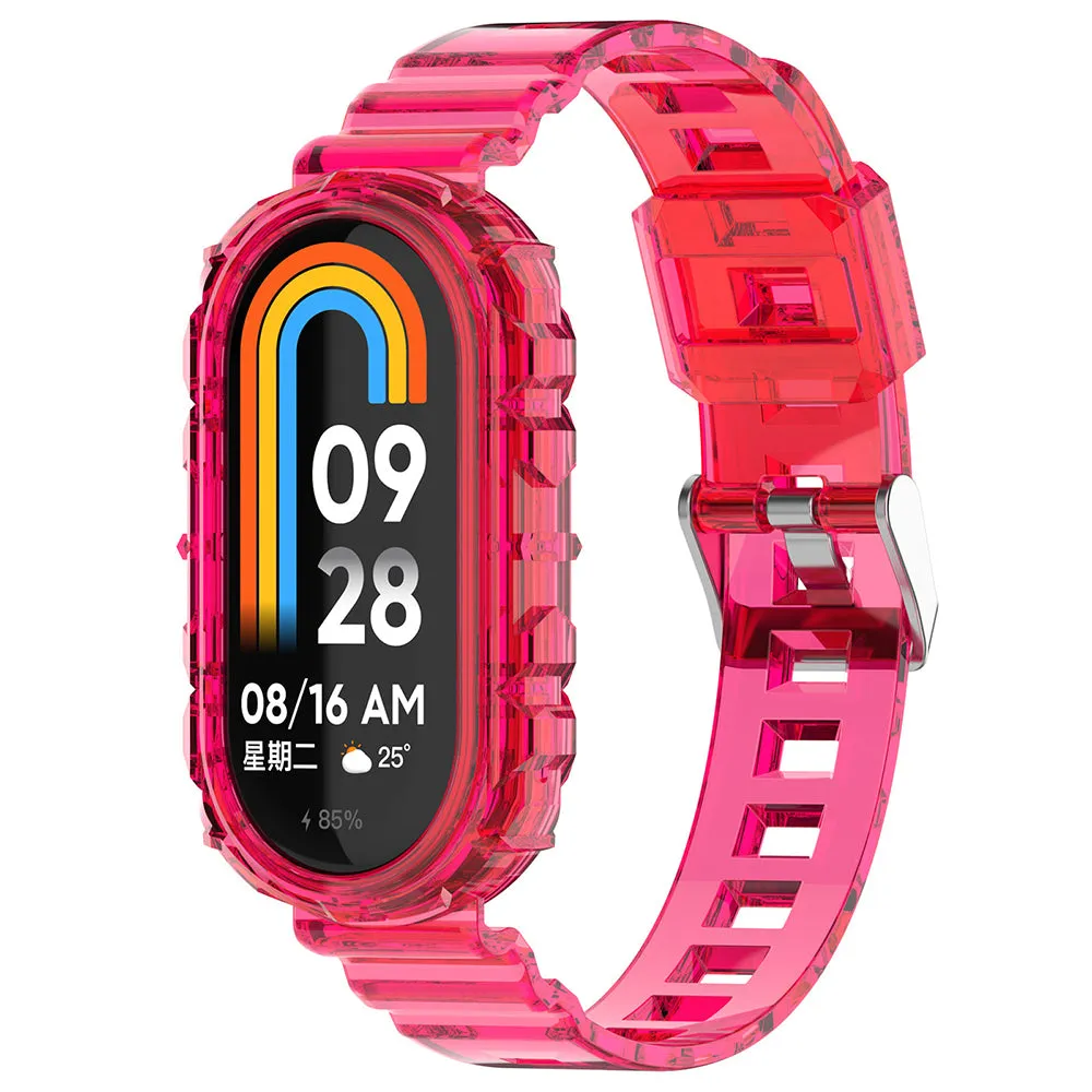Cinturino Techsuit W017 per Xiaomi Smart Band 9 / 8, Rosa Rosso - immagine 1