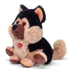 Peluche Cane pastore tedesco (15x15x14cm) BUSSI Beige, Marrone e Nero 18186 - immagine 1