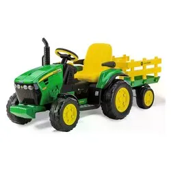 Trattore elettrico Ground Force 12V 8 Ah Lithium (169x63cm) JOHN DEERE Verde e Giallo IGOR0047 - immagine 1