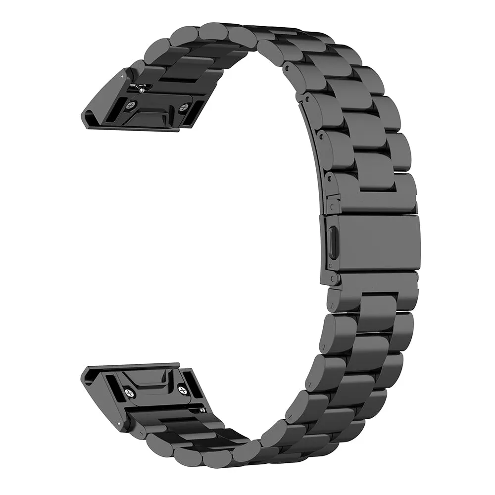 Cinturino Techsuit W010 per Garmin Watch Fenix / Forerunner Series, 22mm, Nero - immagine 1
