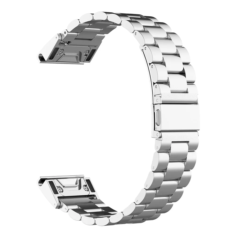 Cinturino Techsuit W010 per Garmin Watch Fenix / Forerunner Series, 22mm, Argento - immagine 1