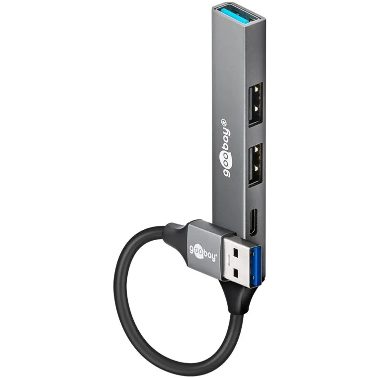 Slim 4-Port USB-Hub, USB-A a USB-C/USB-A, USB 3.2 Gen 1, Hub USB - immagine 1