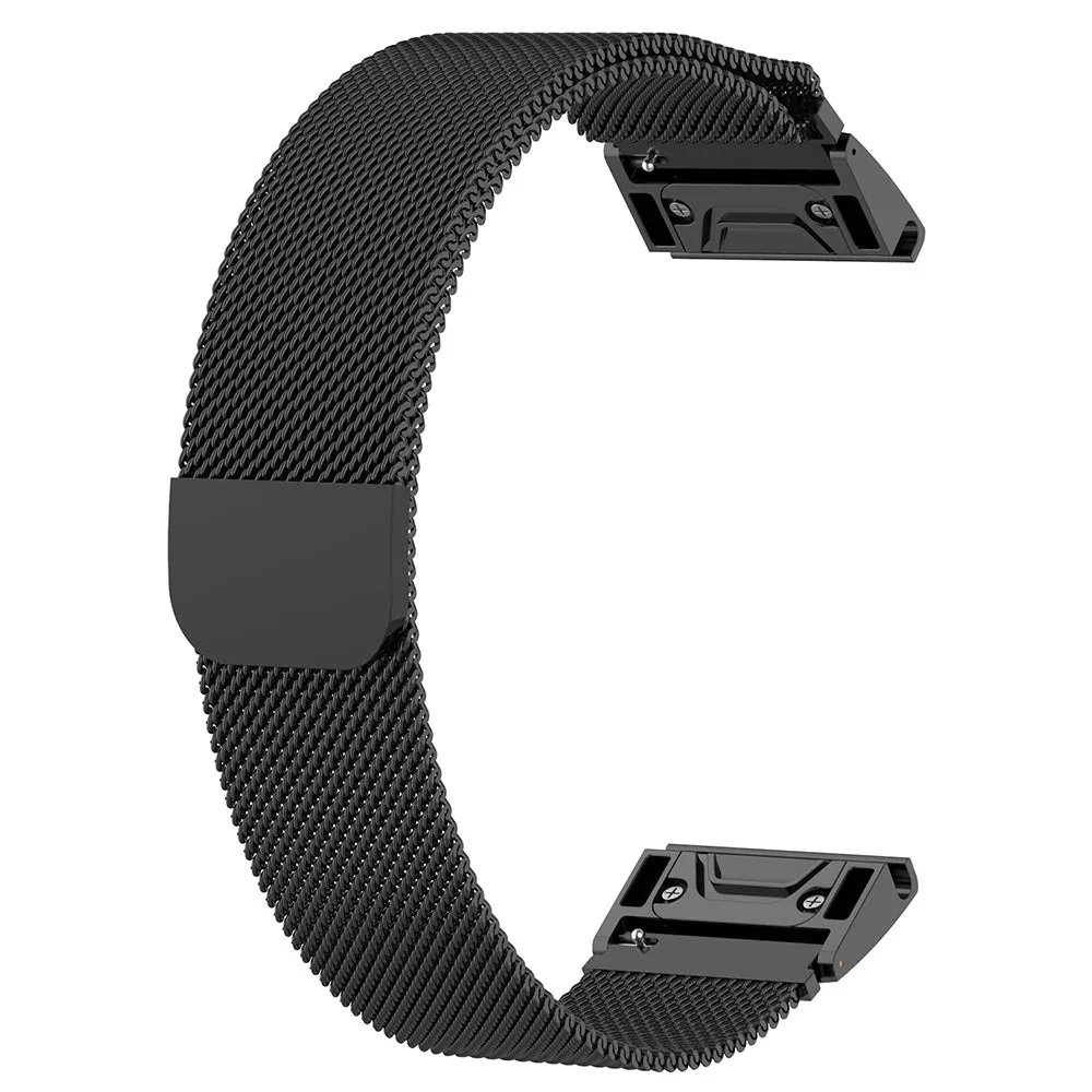 Cinturino Techsuit W009 per Garmin Watch Fenix / Forerunner Series, 22mm, Nero - immagine 1