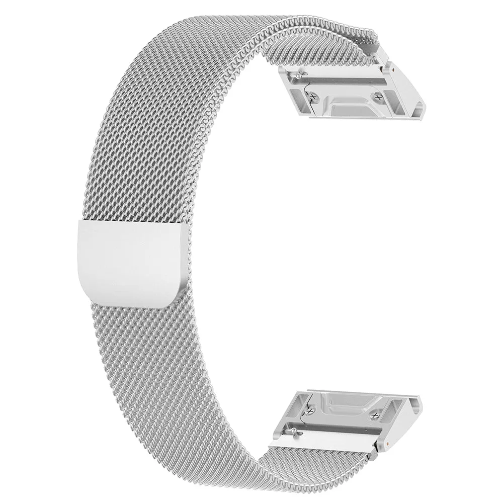 Cinturino Techsuit W009 per Garmin Watch Fenix / Forerunner Series, 22mm, Argento - immagine 1