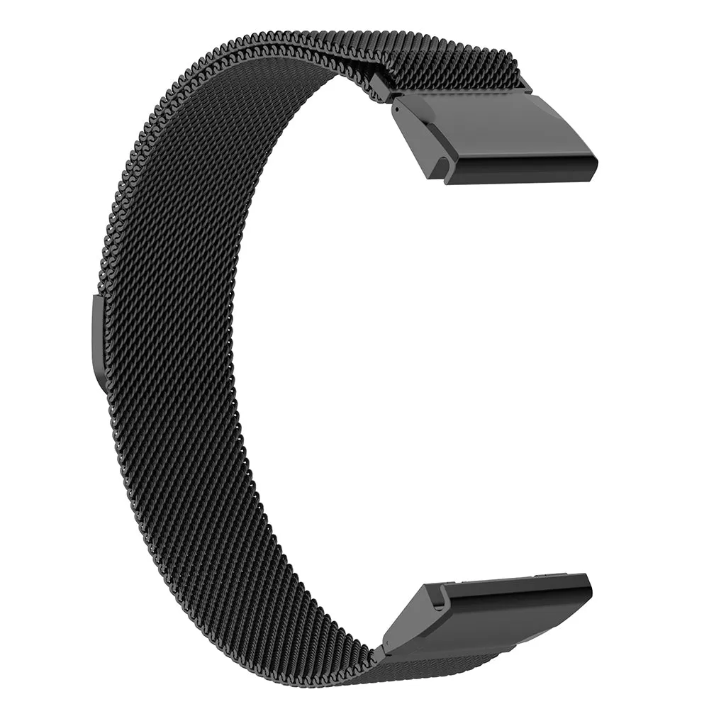 Cinturino Techsuit W009 per Garmin Instinct / Approach / Fenix Watch Series, 20mm, Nero - immagine 1