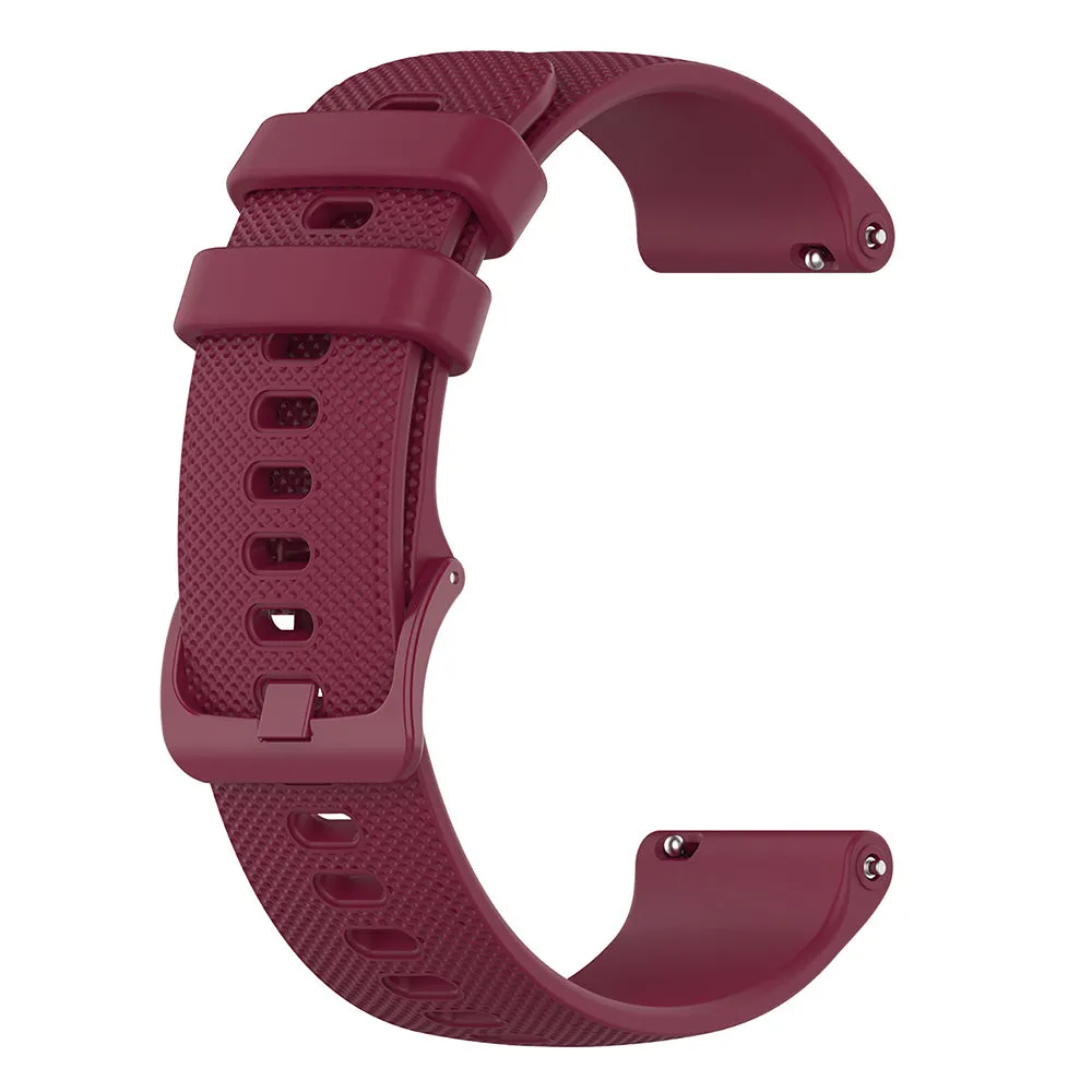Cinturino Techsuit W006 per Samsung Galaxy Watch / Huawei Watch Series, 20mm, Bordeaux - immagine 1
