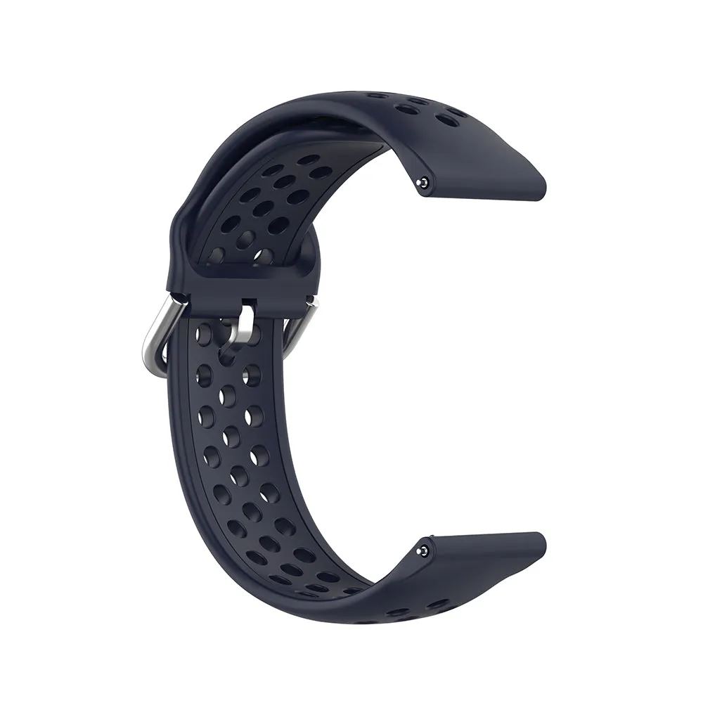 Cinturino Techsuit W004 per Samsung Galaxy Watch / Huawei Watch Series, 22mm, Blu Scuro - immagine 1
