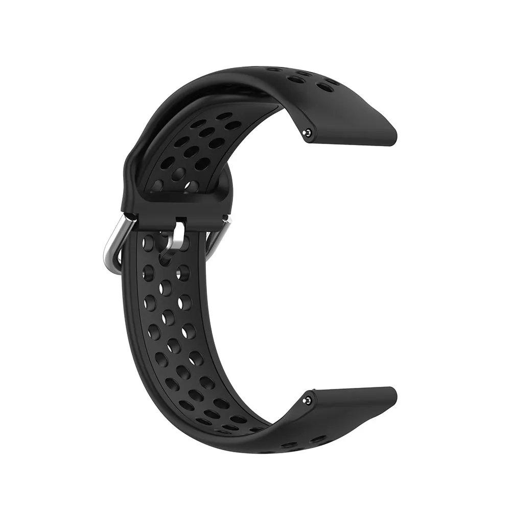 Cinturino Techsuit W004 per Samsung Galaxy Watch / Huawei Watch Series, 20mm, Nero - immagine 1