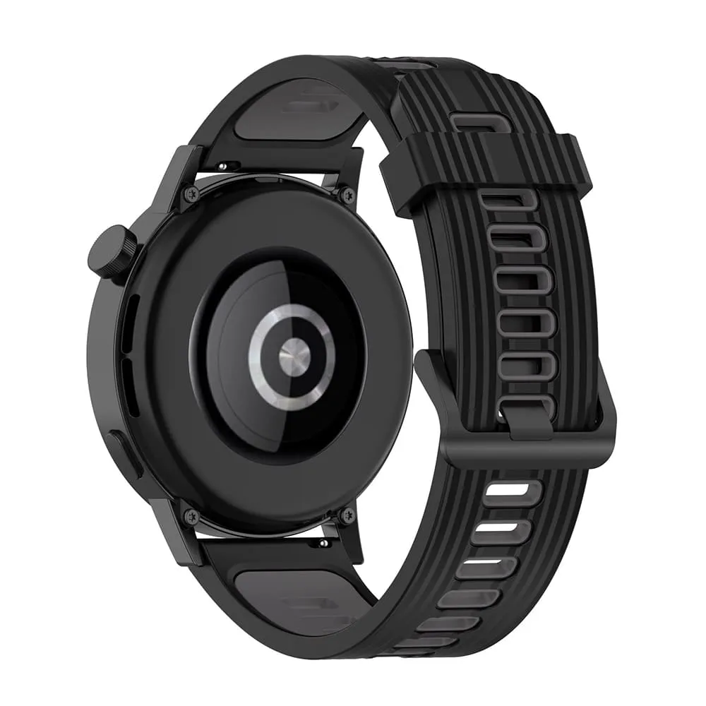 Cinturino Techsuit W002 per Huawei Watch / Xiaomi Watch Series, 22mm, Nero - immagine 1