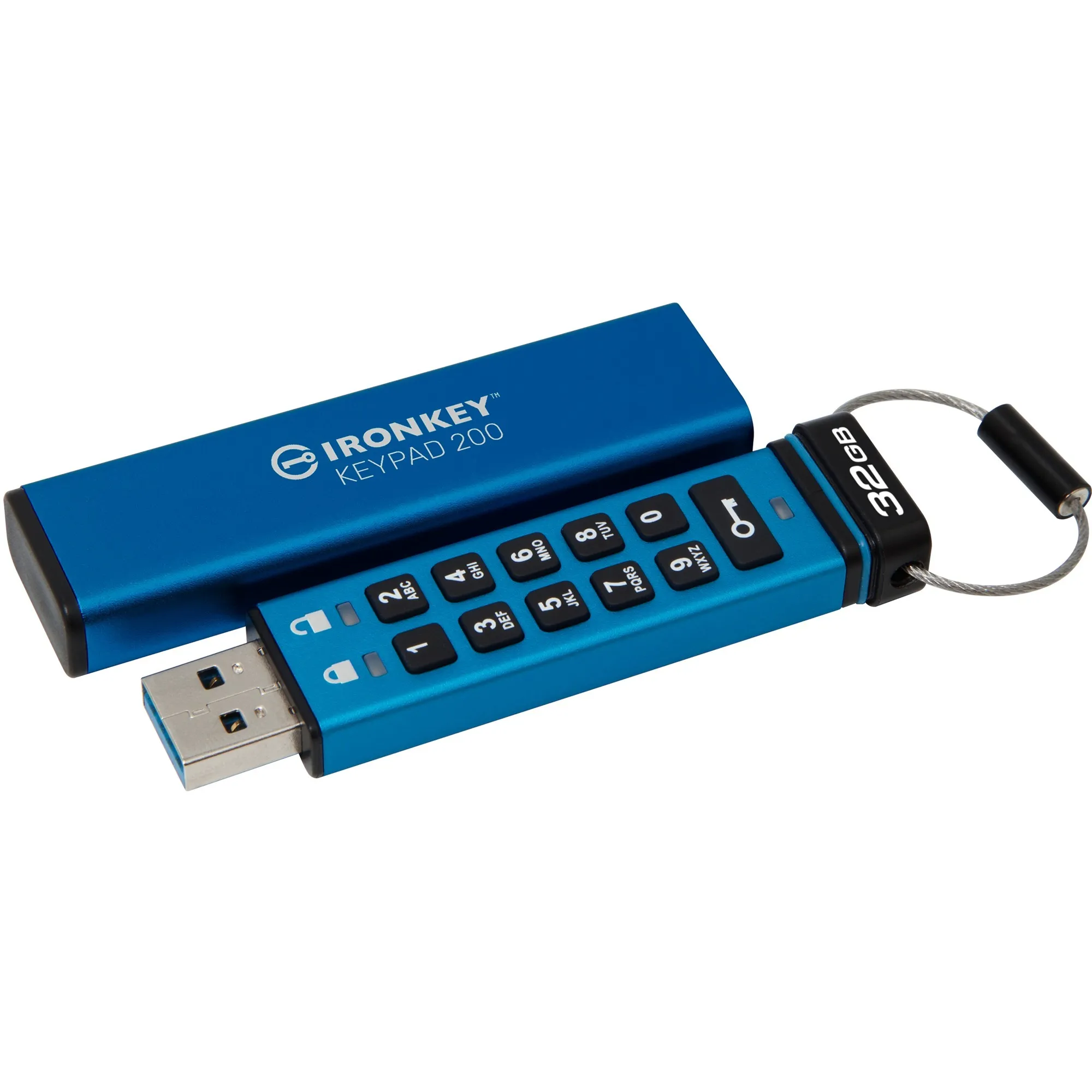 IronKey Keypad 200 da 32 GB, FIPS 140-3 livello 3 crittografata AES-256, Chiavetta USB - immagine 1