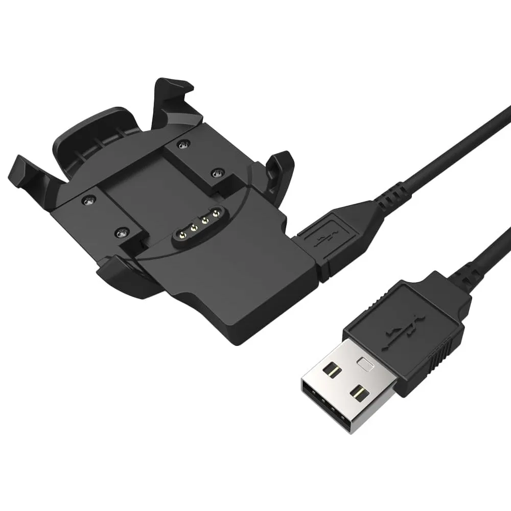 Cavo di Ricarica Techsuit TGC5 per Garmin Fenix 3 Sapphire / 3 HR / 3, USB-A, Nero - immagine 1