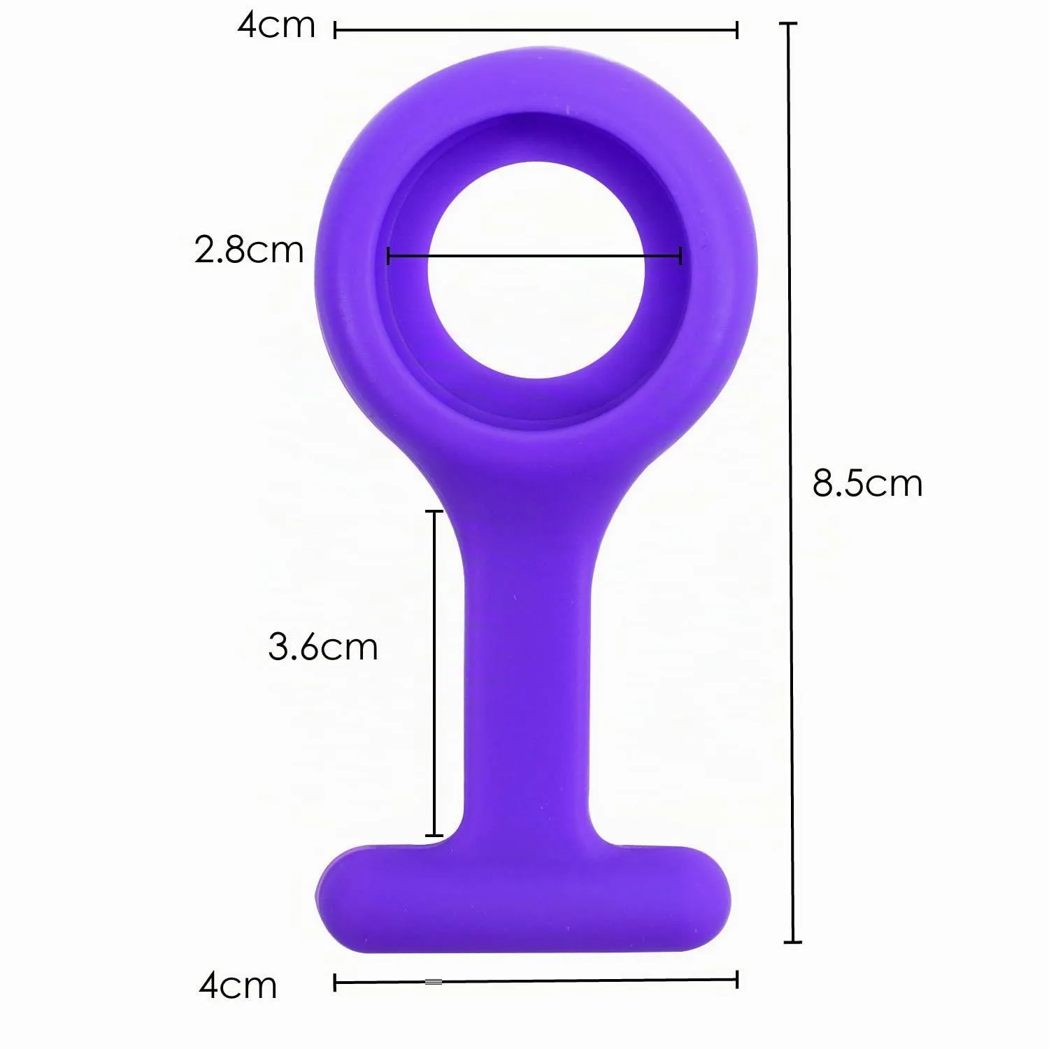 TRIXES Orologio da infermiere – Cinturino viola – Quadrante bianco - immagine 2