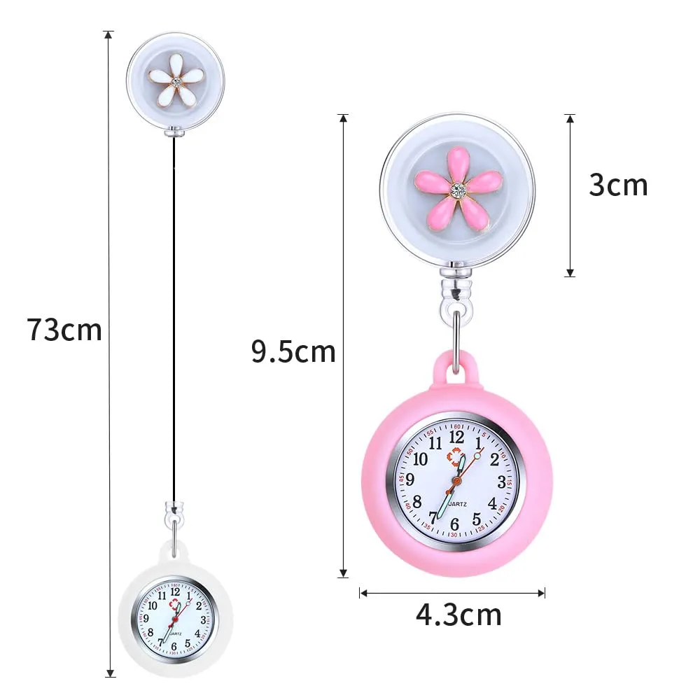 Vicloon Orologio da spilla, orologio da taschino da infermiere,orologio da infermiere in silicone con spilla per infermieri e qualsiasi altro professionista della salute, tour, regali del - immagine 2