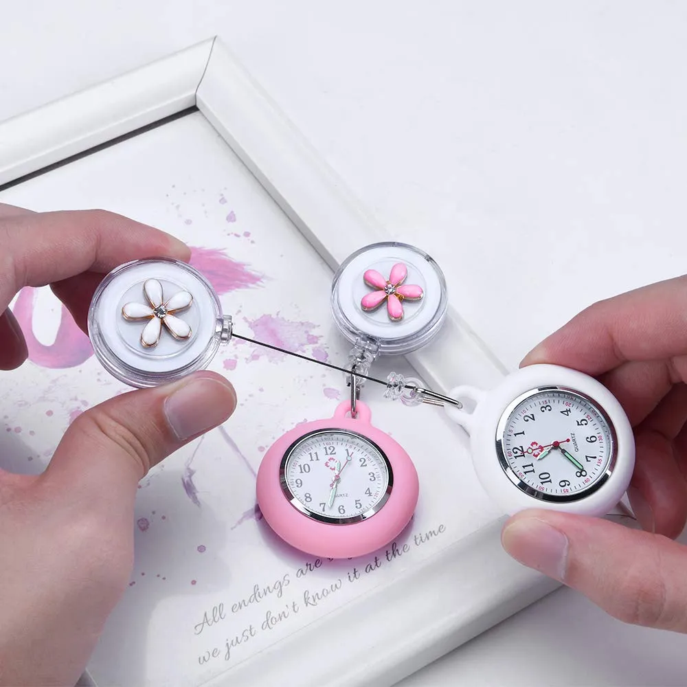 Vicloon Orologio da spilla, orologio da taschino da infermiere,orologio da infermiere in silicone con spilla per infermieri e qualsiasi altro professionista della salute, tour, regali del - immagine 5