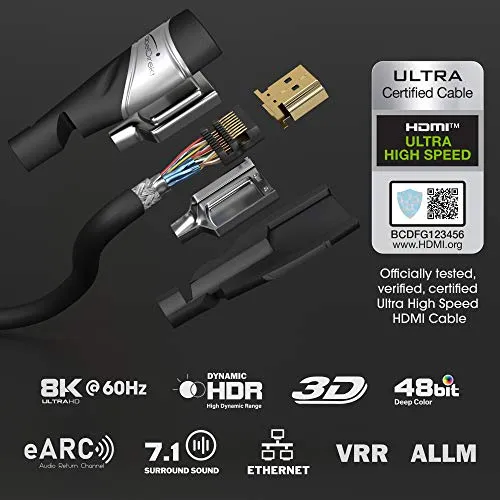 KabelDirekt – Cavo HDMI 2.1 10K & 8K – 1m, certificato - immagine 2