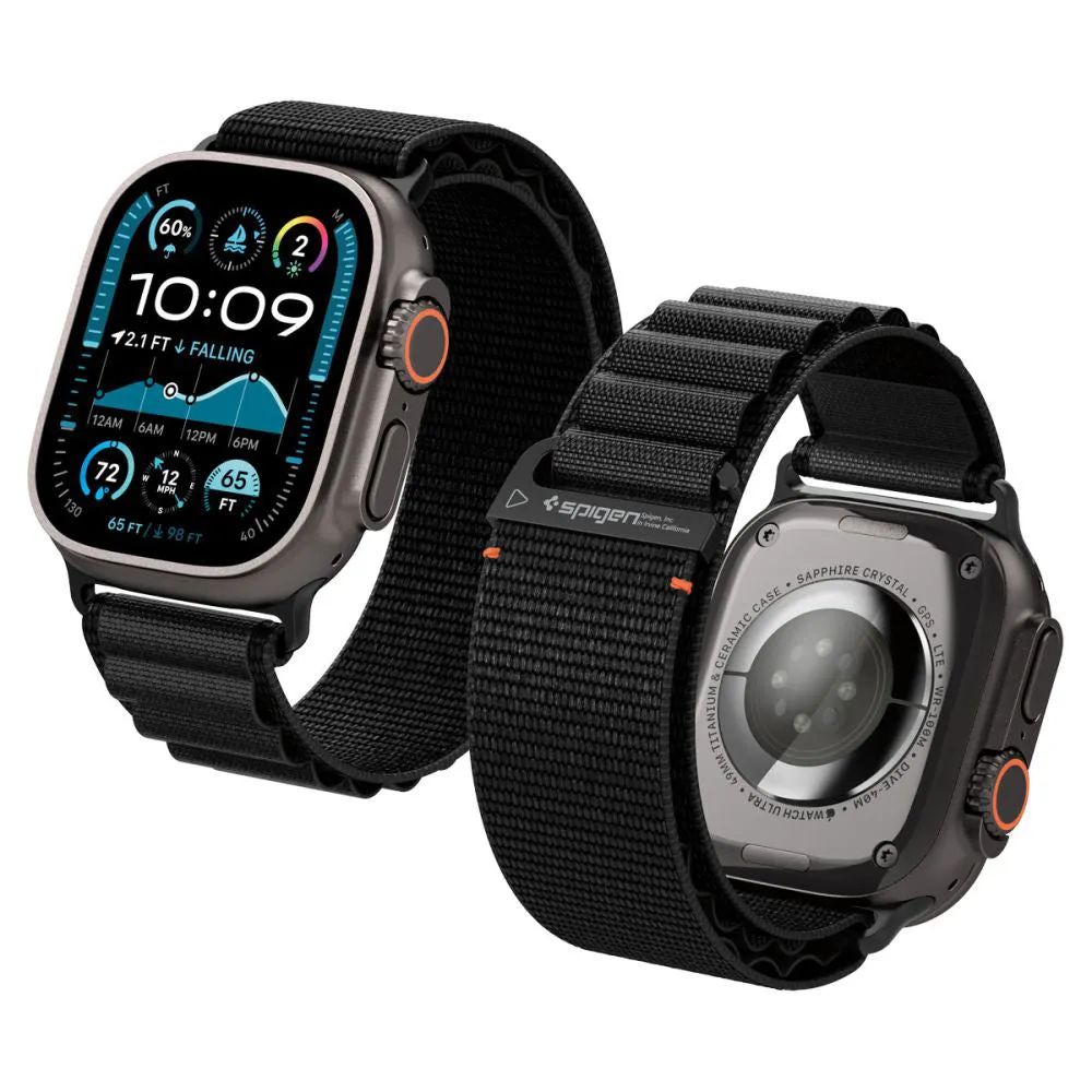 Cinturino Spigen WBF1 per Apple Watch 49mm / 46mm / 45mm / 44mm Series, Nero AMP10144 - immagine 1