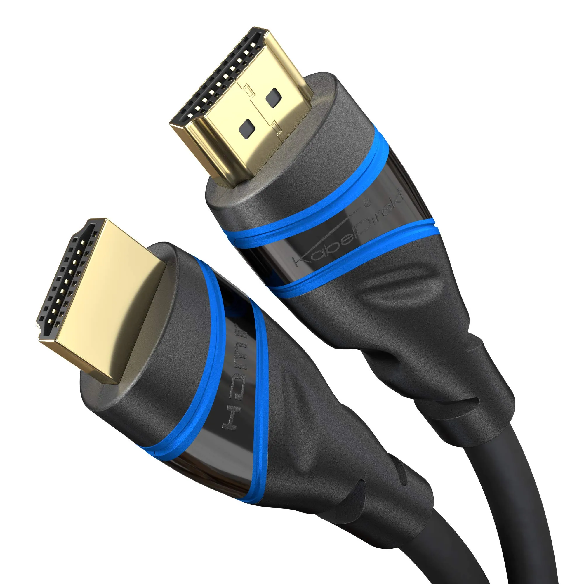 KabelDirekt – Cavo HDMI 2.1 10K & 8K – 2m, Nero-Blu, certificato - immagine 1