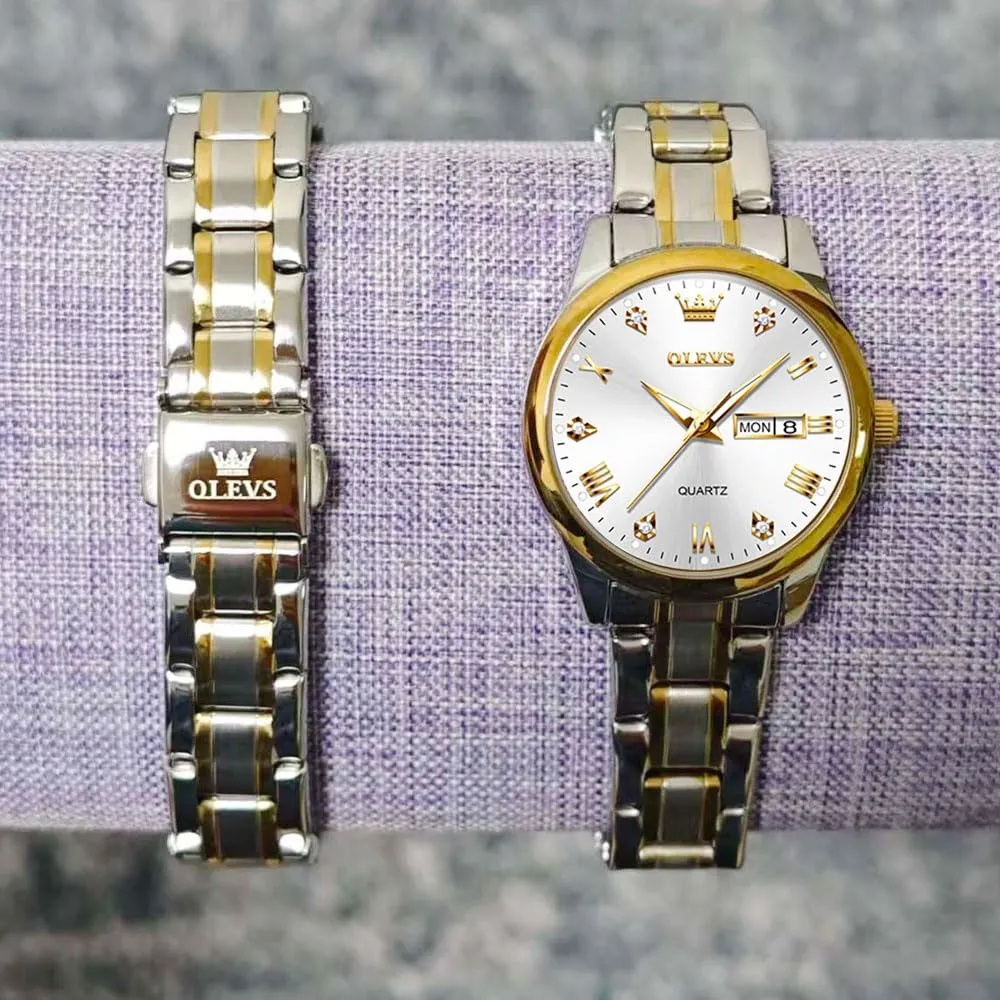 Raitown Orologio da Donna Analogico al Quarzo Luminescente Moda in Acciaio Inossidabile Orologi R5563L - immagine 3