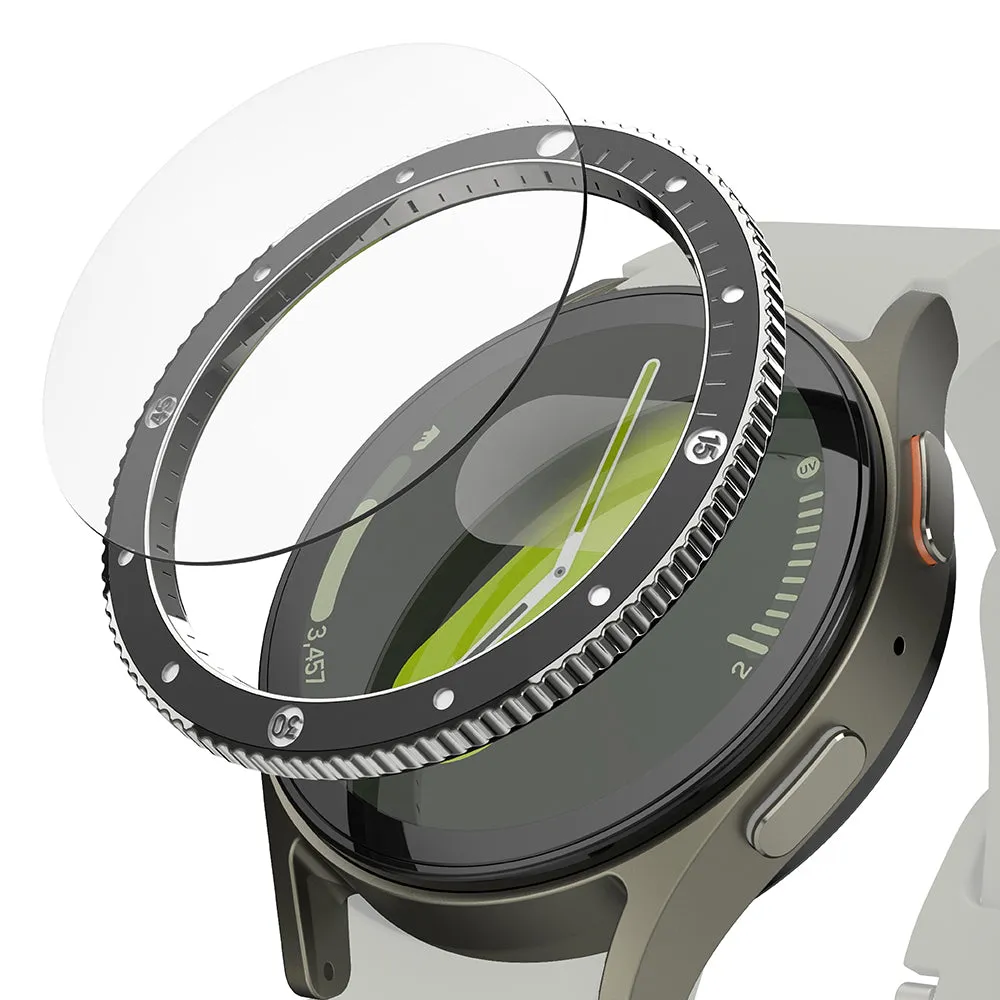Cornice di Protezione Ringke Premium Styling per Samsung Galaxy Watch7 44mm, Modello 2, Nera - immagine 1
