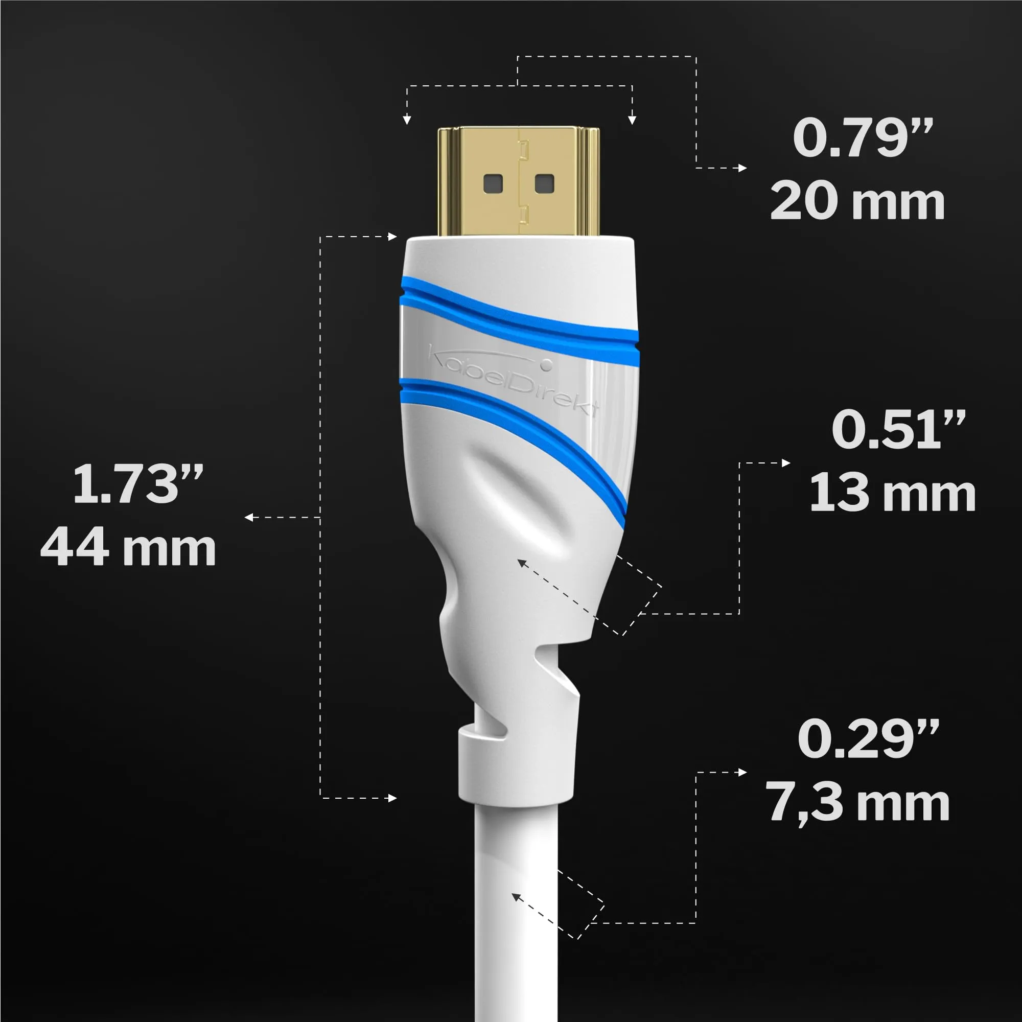 KabelDirekt – Cavo HDMI 2.1 10K & 8K – 1,5m, bianco, certificato - immagine 8