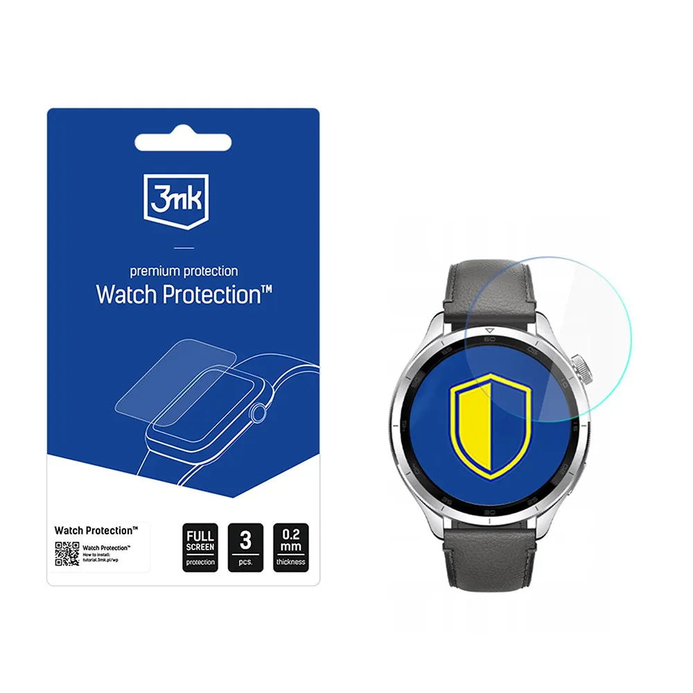 Pellicola Protettiva 3MK FlexibleGlass per Xiaomi Watch S4, Set 3 pezzi, Vetro Flessibile - immagine 1
