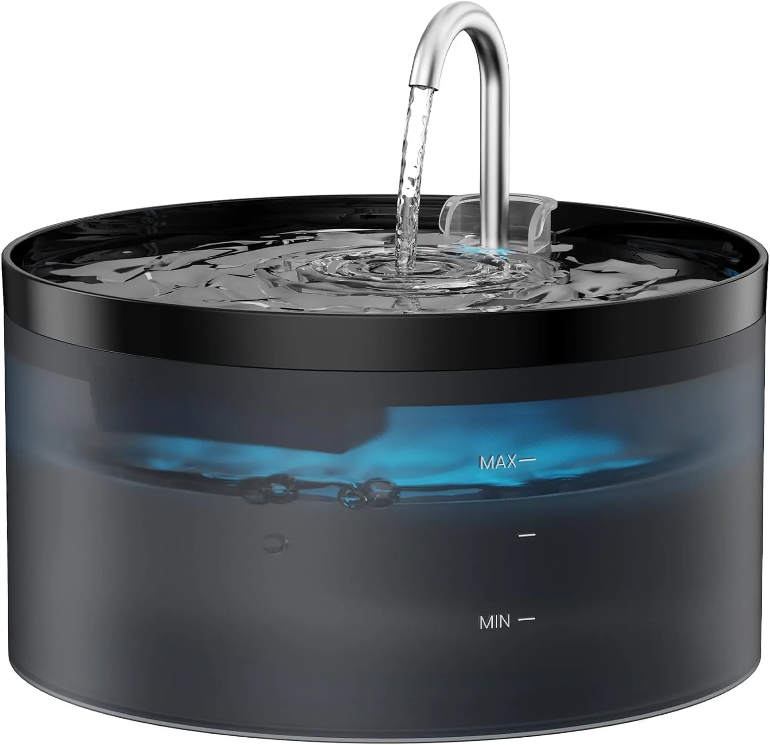 Fontanella per Gatti: 3.2L Fontana per Gatti automatico - Fontanella per Gattini silenziosa - Fontanelle Gatto con Luce LED - Filtrazione dell'acqua Fresca - immagine 1
