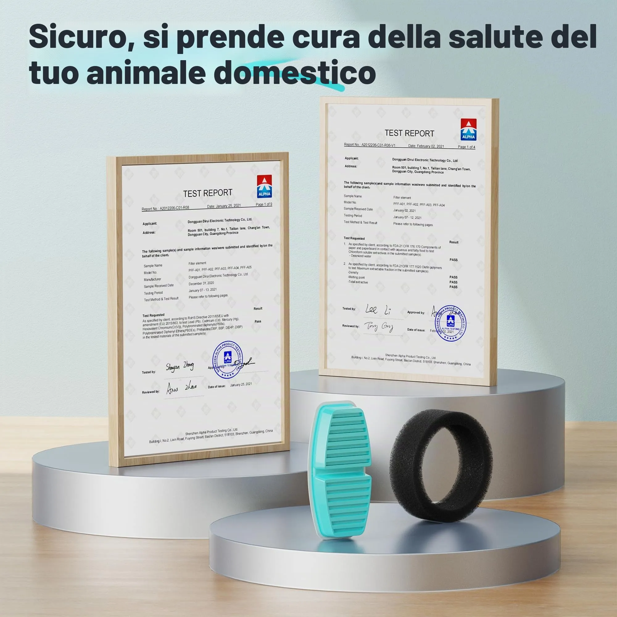 Filter BEMOONY Fontanella per Gatti Filtro, 6 Filtri a Carbone + 6 Spugne, Multi-Filtrazione, per 3.2L Fontana Per Gatti(H7), Filtrazione dei Peli Galleggianti, Addolcimento Dell'Acqua - immagine 4