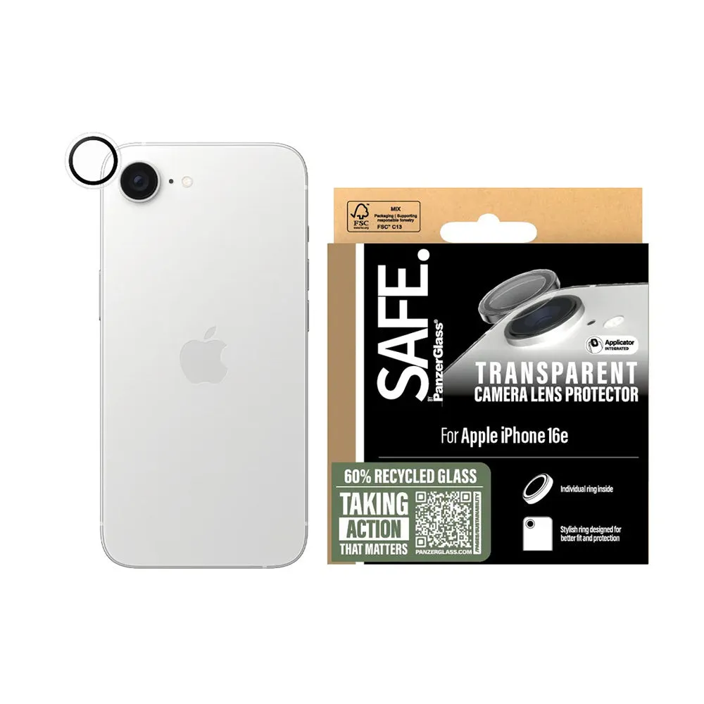 Pellicola Protettiva Posteriore PanzerGlass Safe per Apple iPhone 17e / 16e, Vetro Temperato, Trasparente. - immagine 1