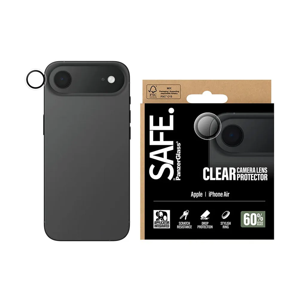 Pellicola protettiva per Fotocamera Posteriore PanzerGlass Safe. per Apple iPhone 17 Air, Vetro Temperato, Trasparente. - immagine 1