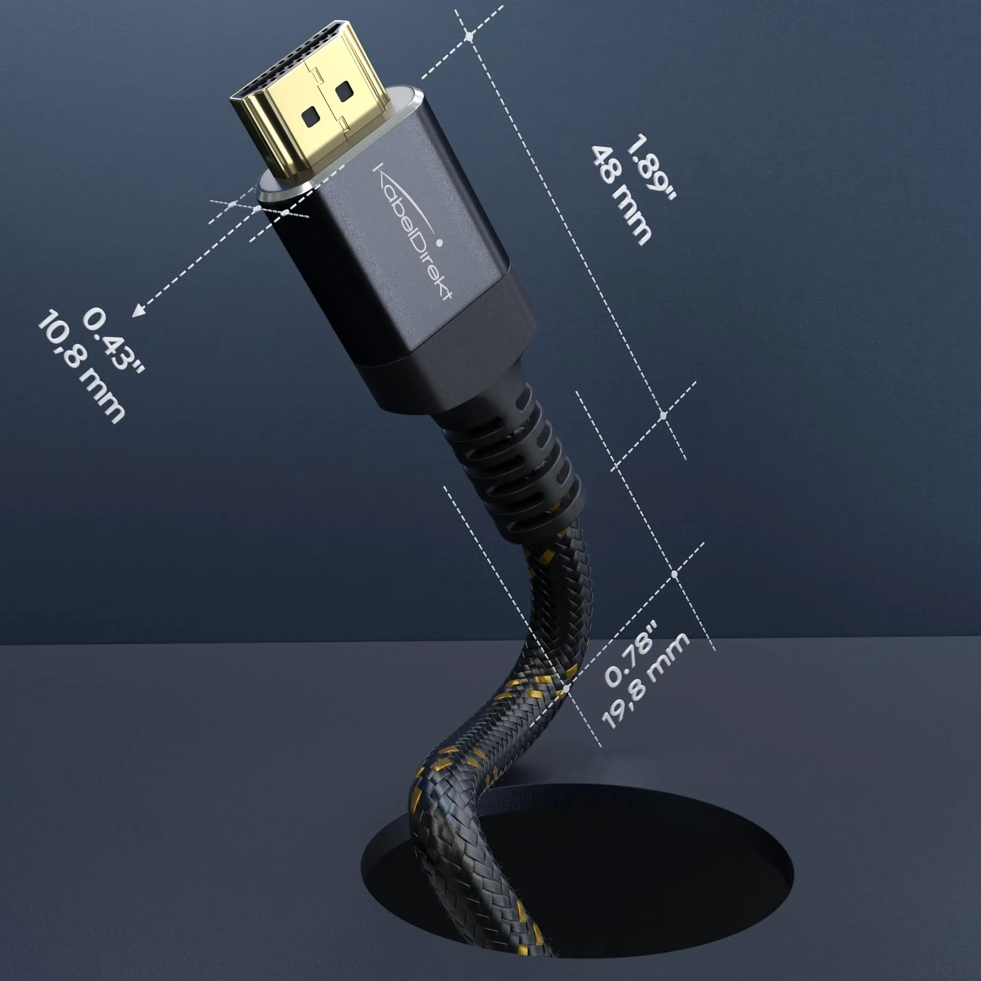 KabelDirekt – Cavo HDMI 2.1b 8K/4K – 4m, metallo - immagine 4