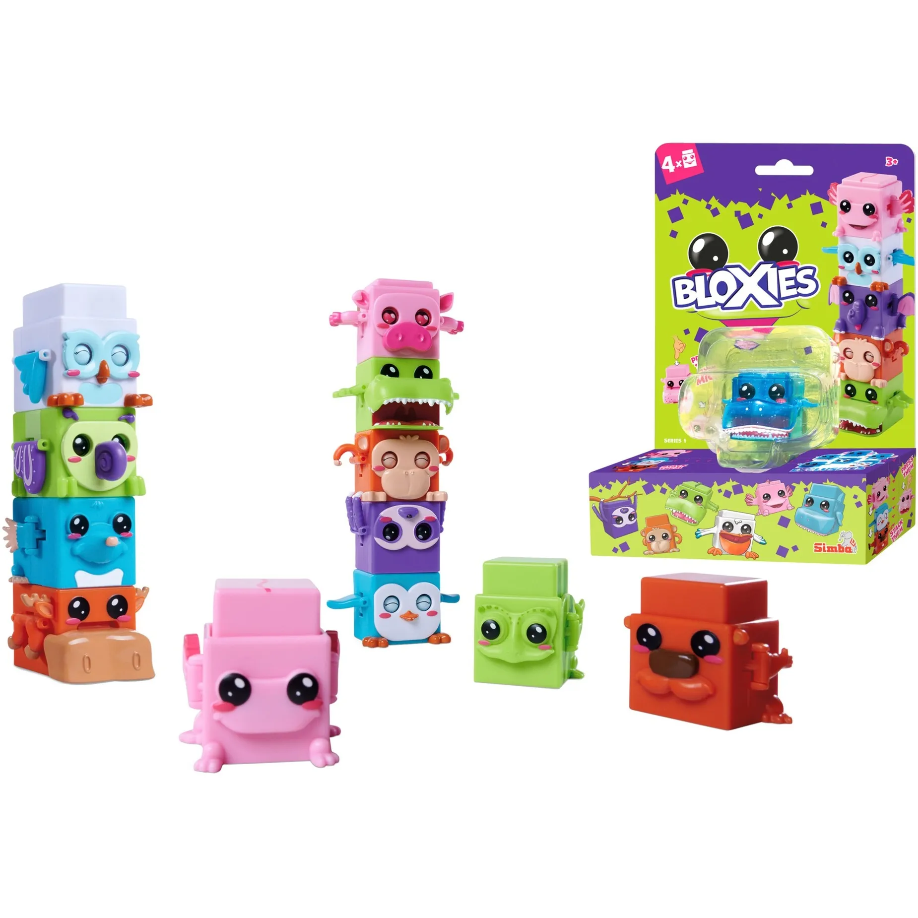 Bloxies Personaggi da gioco Serie 1 (confezione da 4), Gioco figura - immagine 1