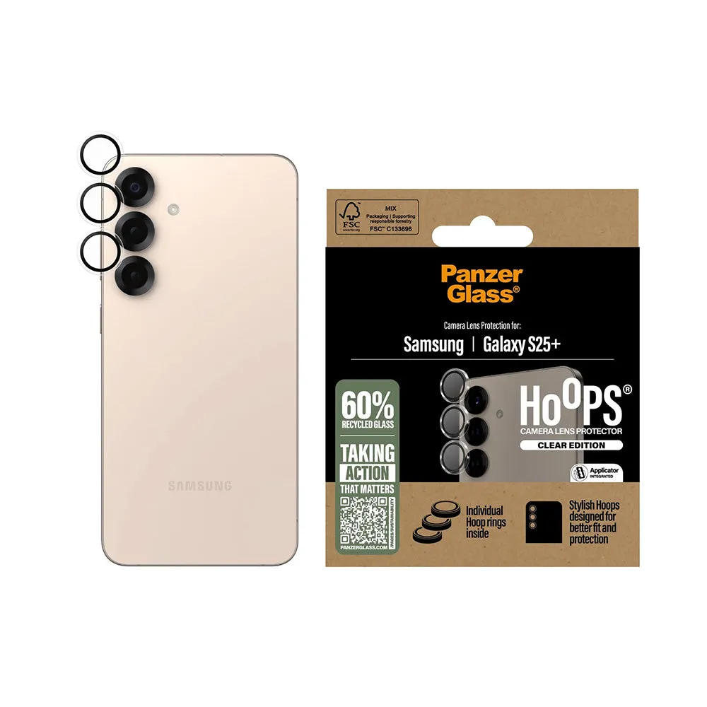 Pellicola Protettiva Posteriore PanzerGlass Hoops per Samsung Galaxy S25+ S936, Vetro Temperato, Trasparente - immagine 1