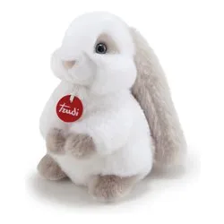 Peluche Coniglio Clemente S (13x17x20cm) CLASSIC Grigio e Bianco 23704 - immagine 1
