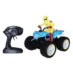 Radiocomando Atv Extreme XL Quad 2,4 GHz 7F scala 1:12 RADIOCOM Blu e Giallo 40904 - immagine 1
