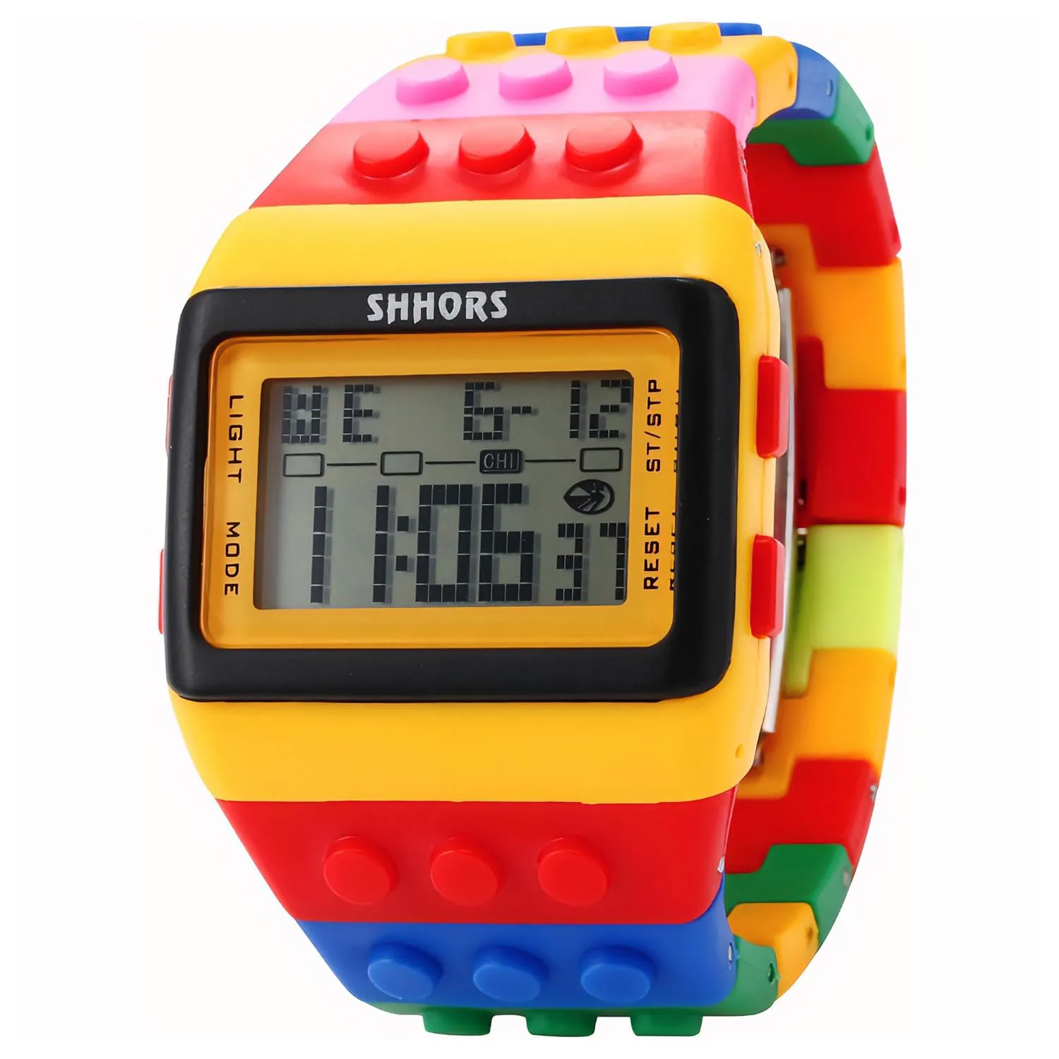 FENKOO Orologio digitale da pols neutro arcobaleno, Giallo - immagine 1