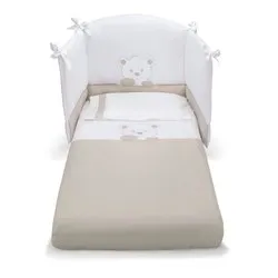 Piumone lettino set 3 pz LOVE Grigio 0687Love - immagine 1