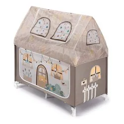 Lettino viaggio casetta pieghevole (128,5x73x120cm) DAILY DOLCI SOGNI Beige L114 BE - immagine 1