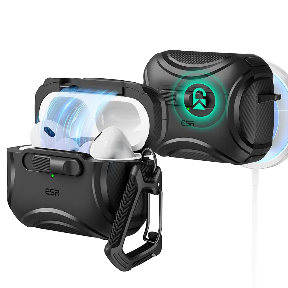Custodia ESR Cyber per Apple AirPods Pro Series, Nera - immagine 1