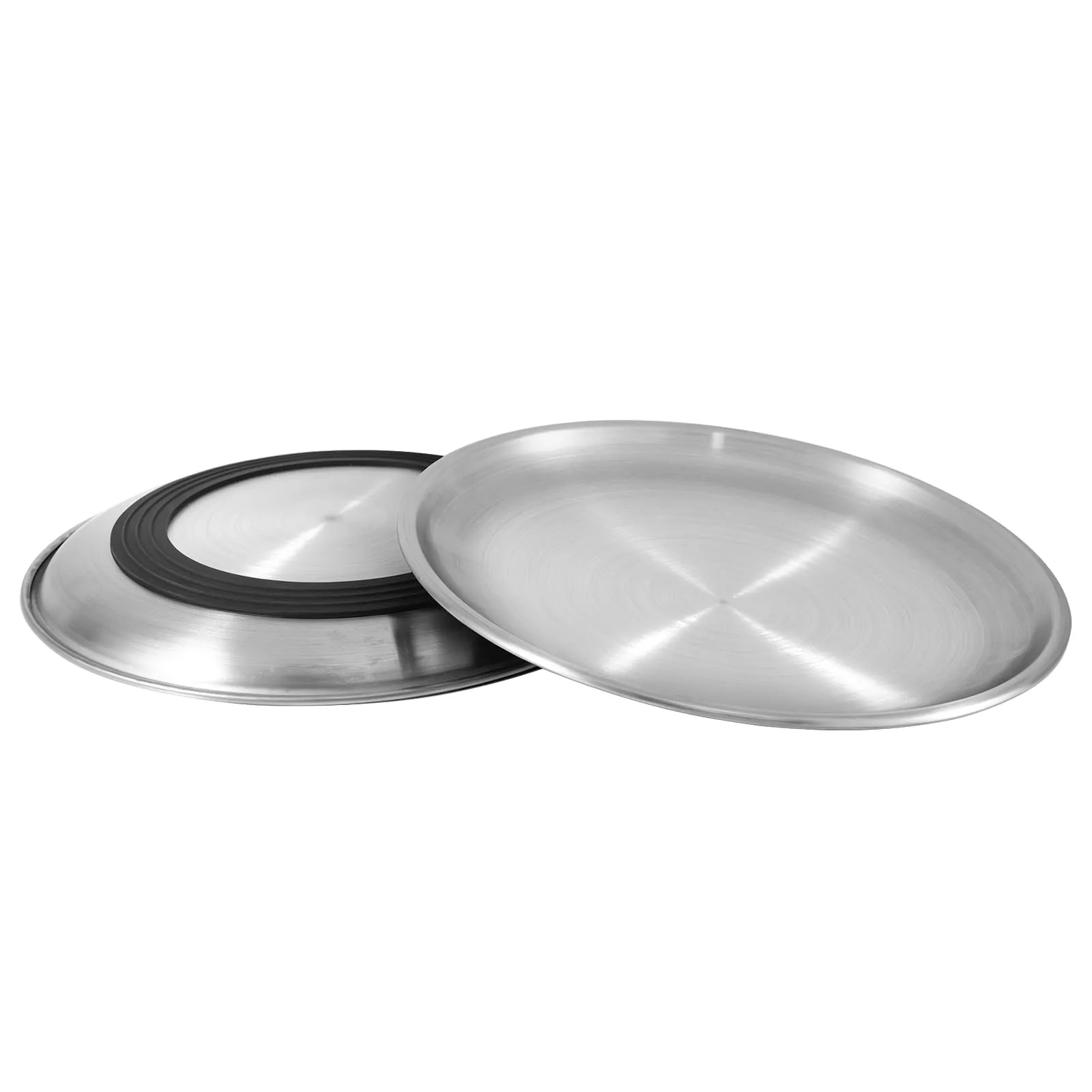 Alaoo 2 Pezzi Ciotole Piatte per Gatti in Acciaio Inox, 17 cm - immagine 1