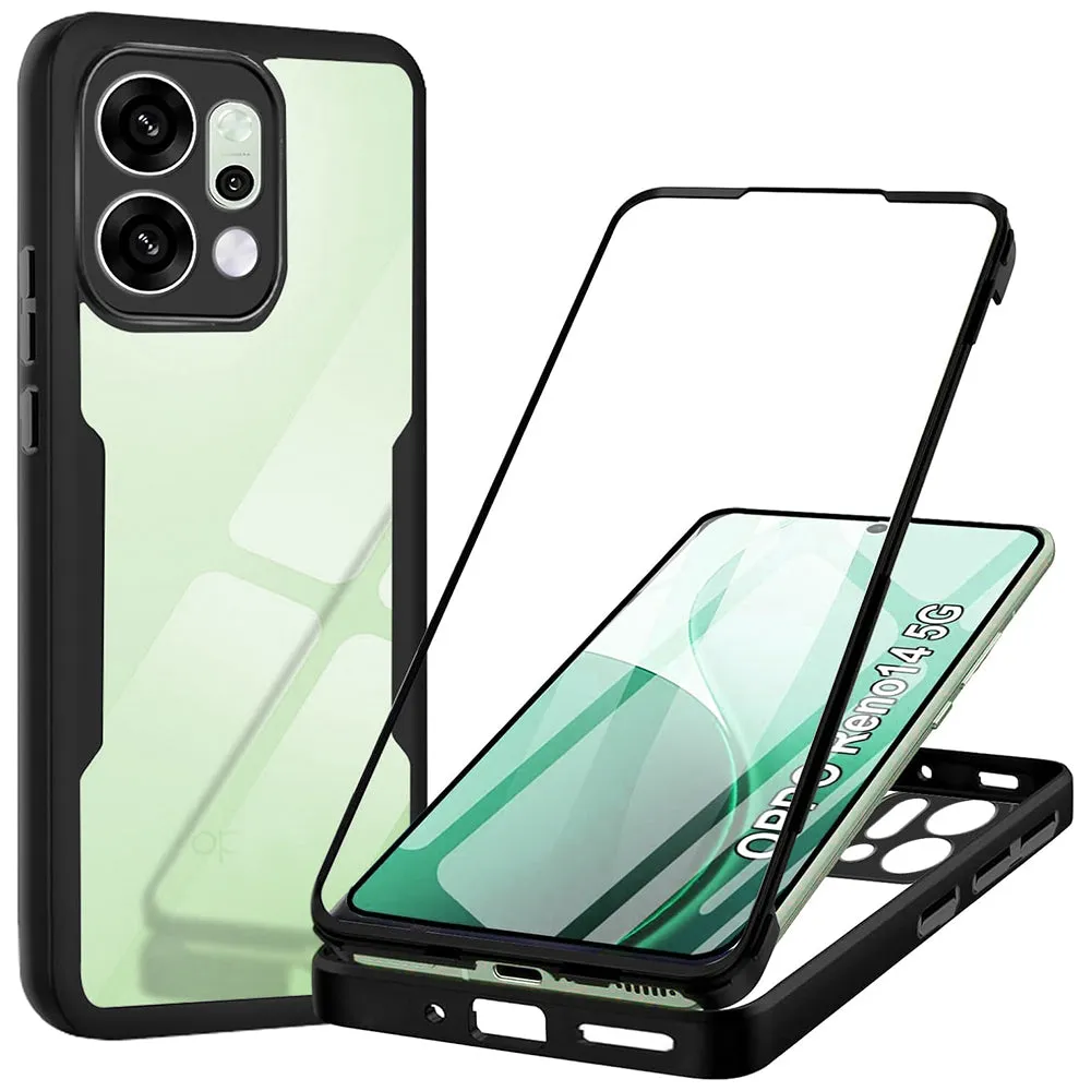 Custodia per Oppo Reno14, Techsuit, ColorVerse 360, Nera - immagine 1