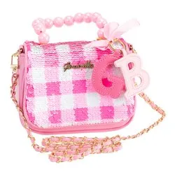 Borsetta gioco Vicky Vibes con paillettes e tracolla (18x6x10,8cm) GIRABRILLA Rosa e Bianco 19154 - immagine 1