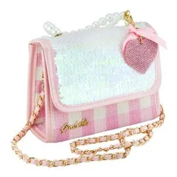 Borsetta gioco Gio Gio Glow con paillettes e tracolla (16x6,5x13cm) GIRABRILLA Rosa e Bianco 19155 - immagine 1