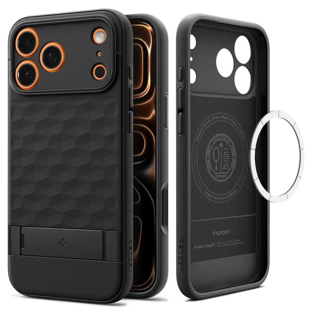 Custodia MagSafe per Apple iPhone 17 Pro Max, Spigen, Caseology Parallax S, Nero Opaco ACS09911 - immagine 1