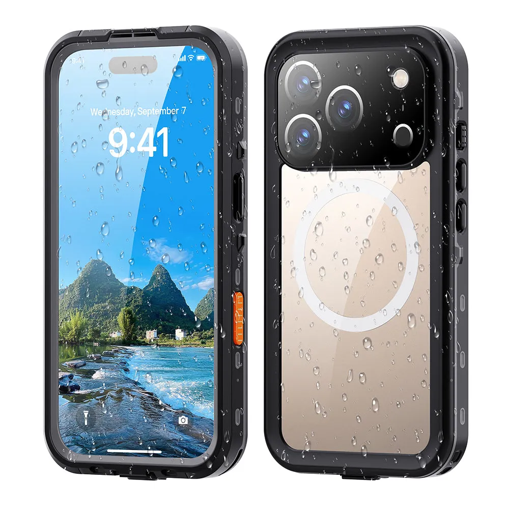 Custodia Waterproof per Apple iPhone 17 Pro, ShellBox, Nera - immagine 1