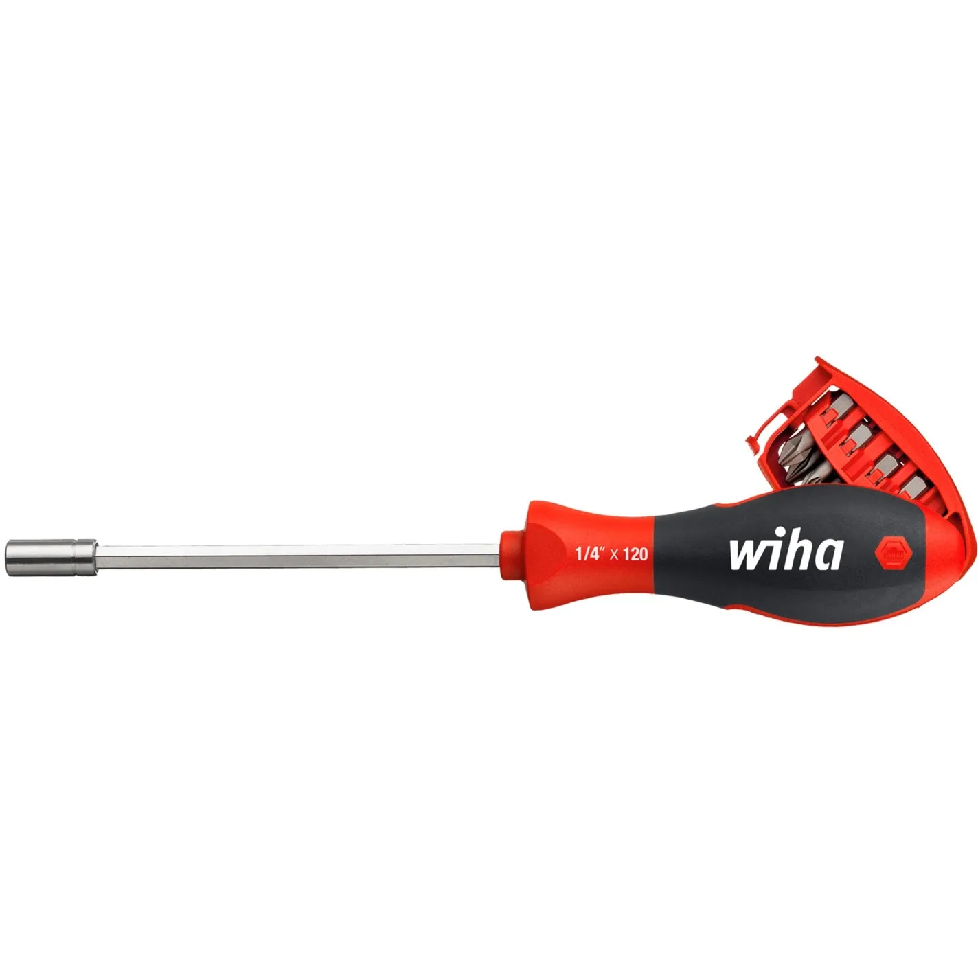 Cacciavite 1/4", con caricatore di punte, magnetico - immagine 1