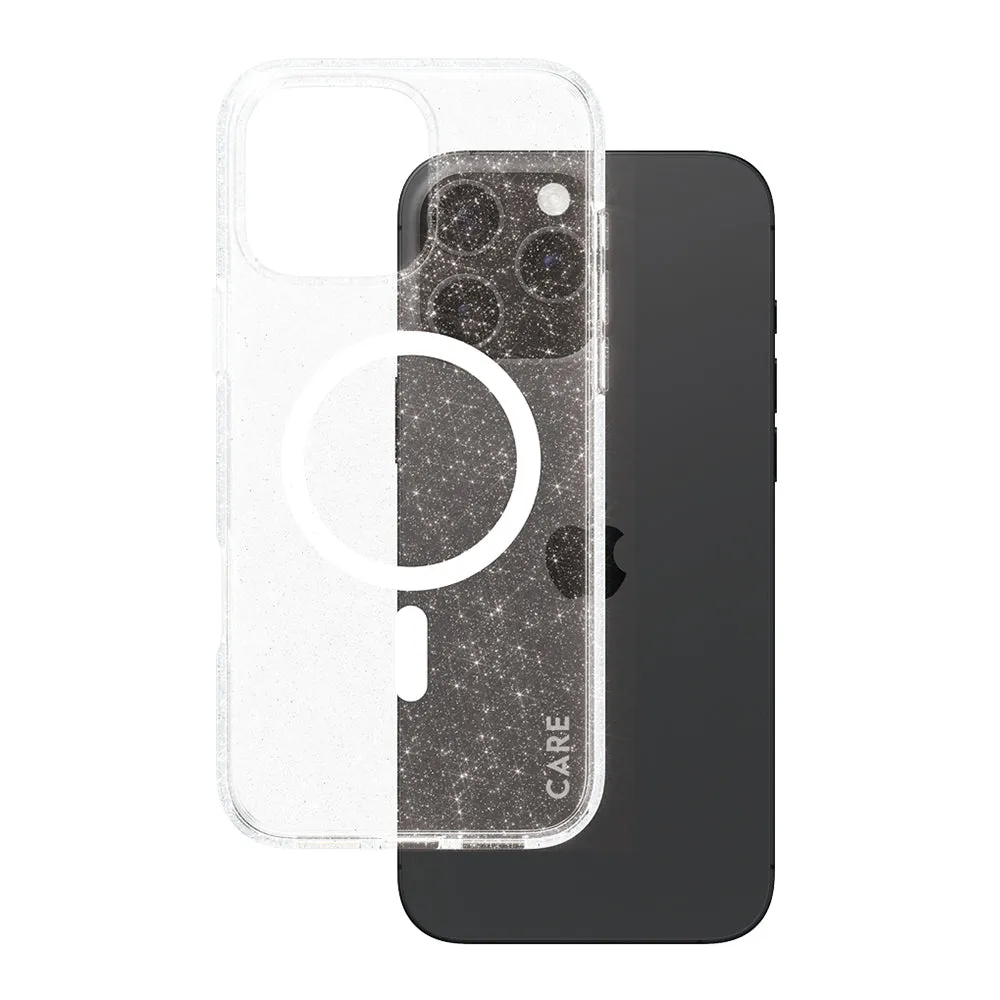 Custodia MagSafe per Apple iPhone 16 Pro Max, PanzerGlass, Care Urban Combat Star Lit, Trasparente Bianca - immagine 1