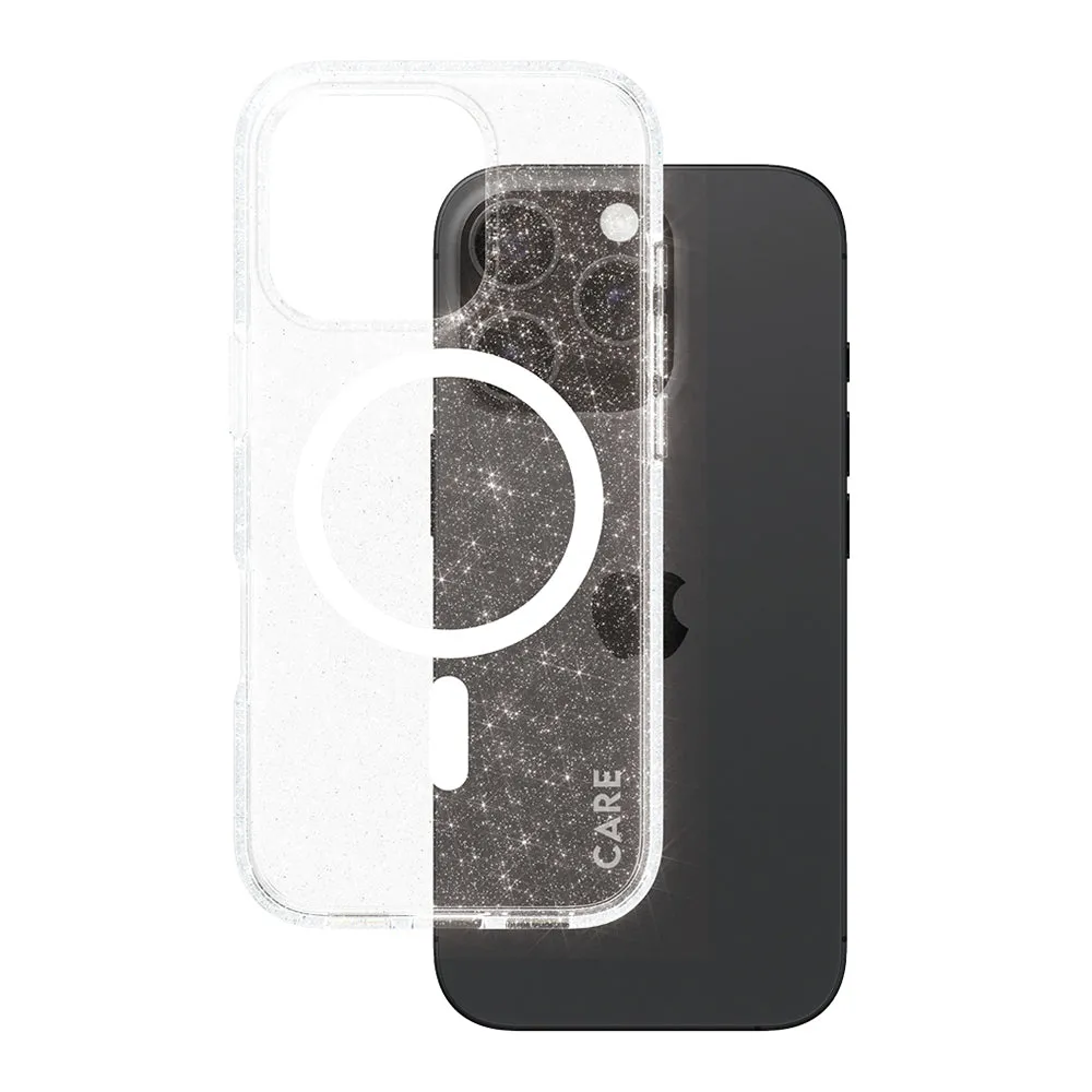 Custodia MagSafe per Apple iPhone 16 Pro, PanzerGlass, Care Urban Combat Star Lit, Trasparente Bianca - immagine 1