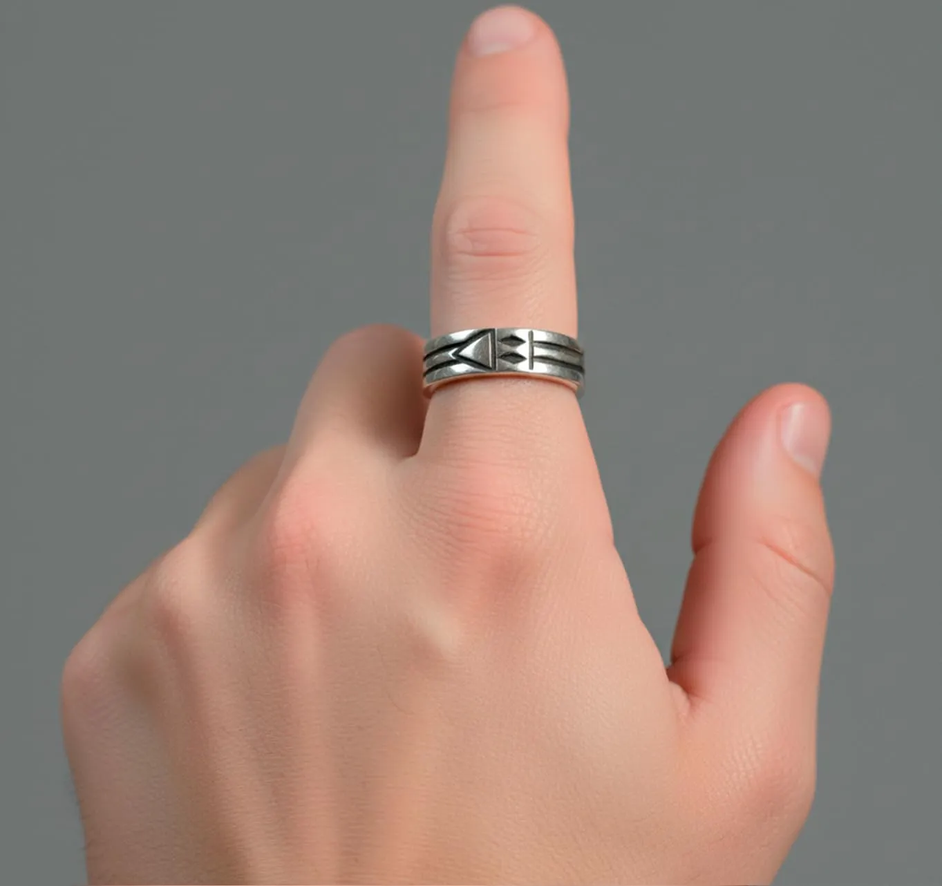 Only faith Anello Atlante originale in argento sterling 925, geometria sacra, amuleto di protezione, gioielli artigianali, taglie 5-12, Disponible En Tallas 5 A 12, Argento, Agata - immagine 7