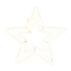 Stella 1 gioco di luce (37,5x1,2x35,5cm) (1pz) 236 luci - LED SMD Bianco caldo IP44 493857 - immagine 1